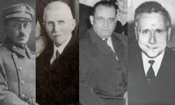 From left to right: Karol Wojtyla Sr., Joseph Ratzinger Sr., Mario Jose Bergoglio, Louis Marius Prevost. / Credit: Public domain; courtesy of Ignatius Press; courtesy of The Society of Jesus Argentina; fair use